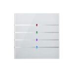 QUBIK LINE Glass keypad cover 8 buttons 80X80 White